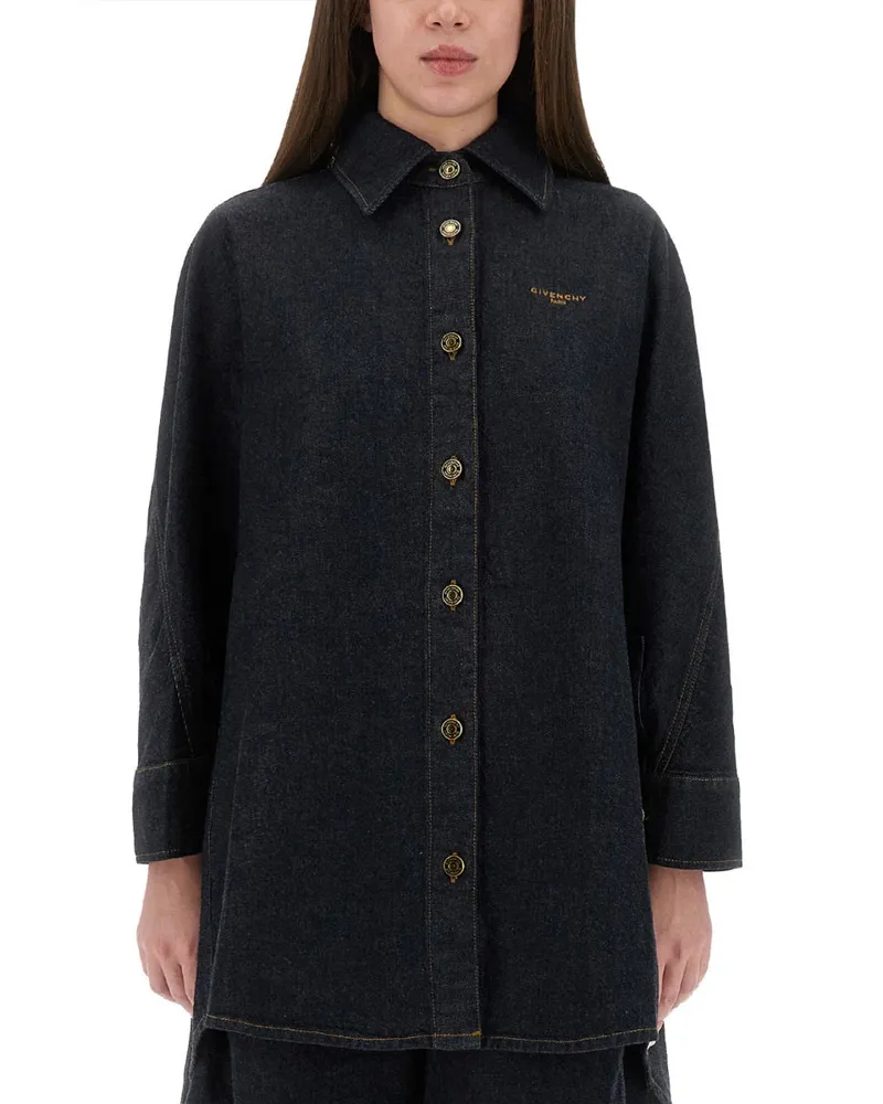 Givenchy Jeanshemd mit Stickerei Denim