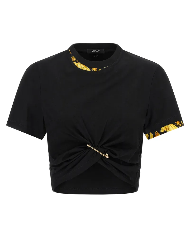 Versace Barocco' Double -Layer -T -Shirt Black