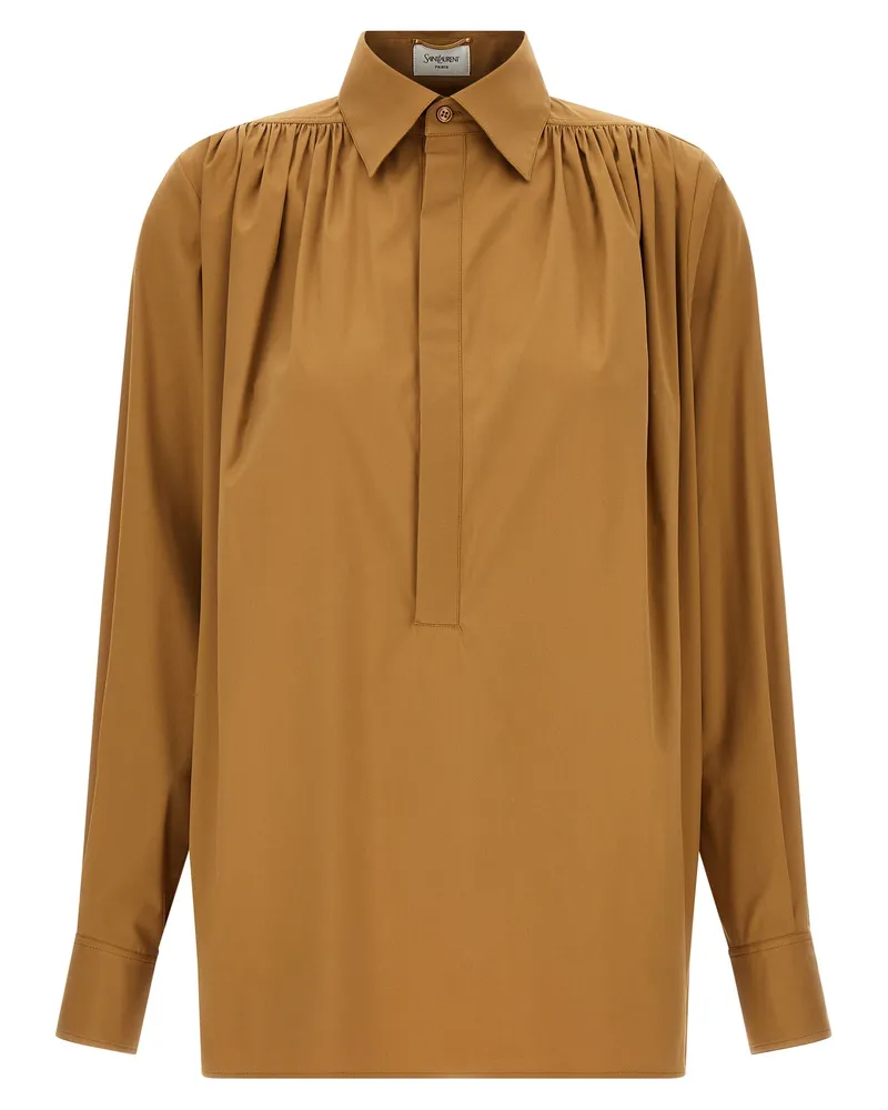Saint Laurent Sx07' Bluse Brown