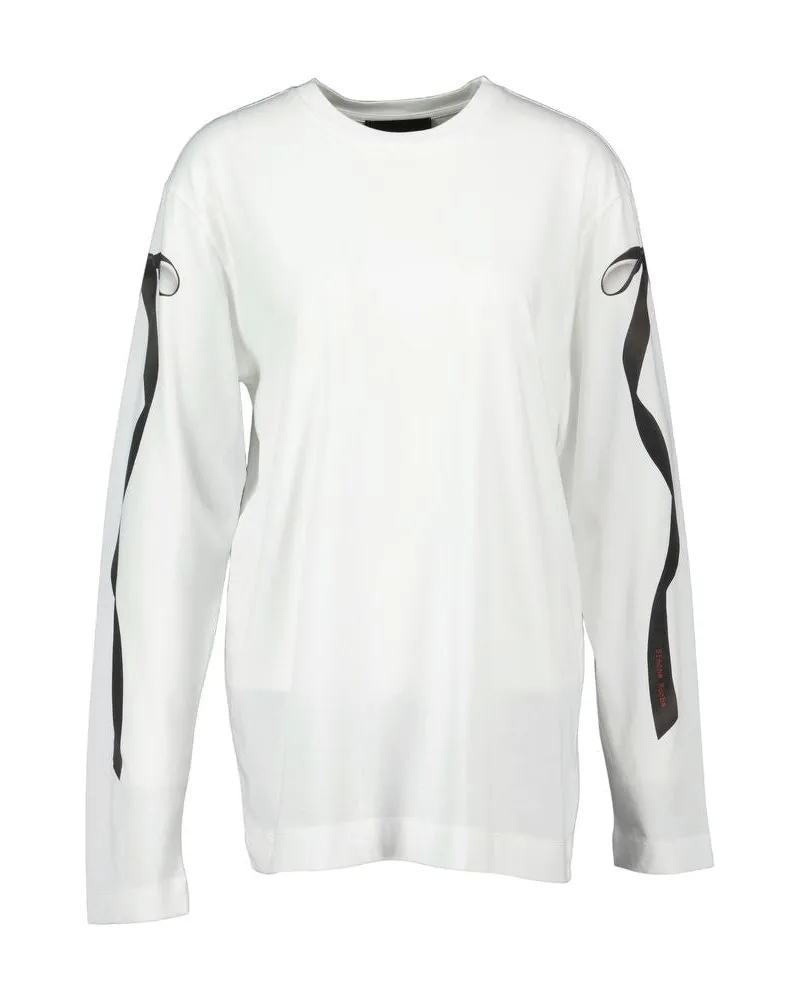 Simone Rocha Bogenschwanz -T -Shirt  Baumwolle weiß White