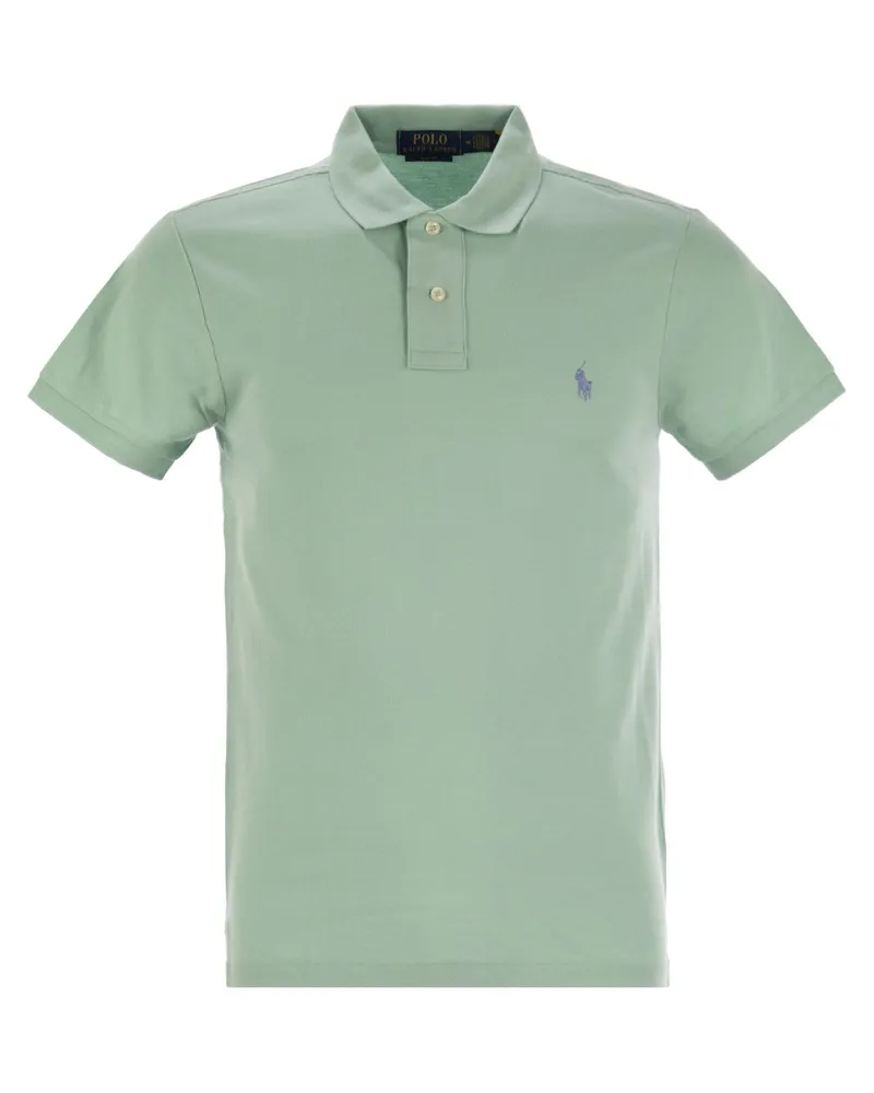 Ralph Lauren Slim Fit Pique Polo -Hemd Water