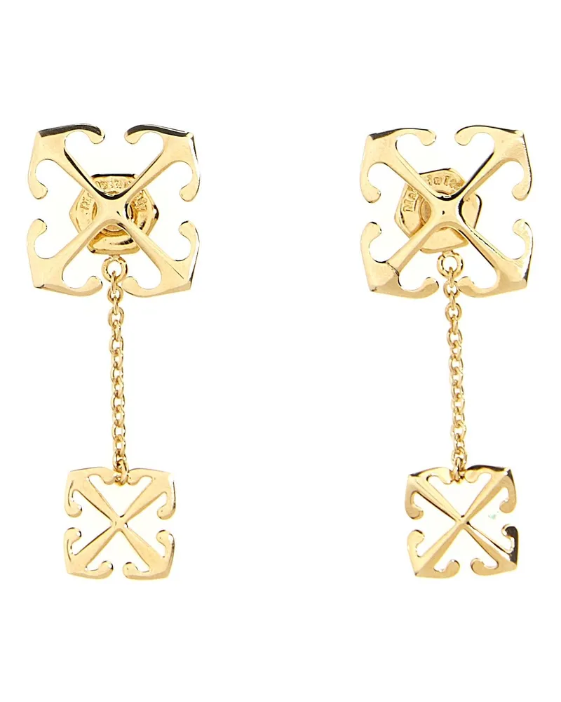 OFF-WHITE Double Pfeil' Ohrringe Gold