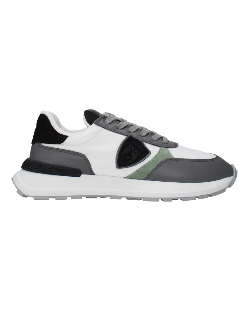 Philippe Model Sneakers Antibes Herrens Stoff Weiß/Grau -