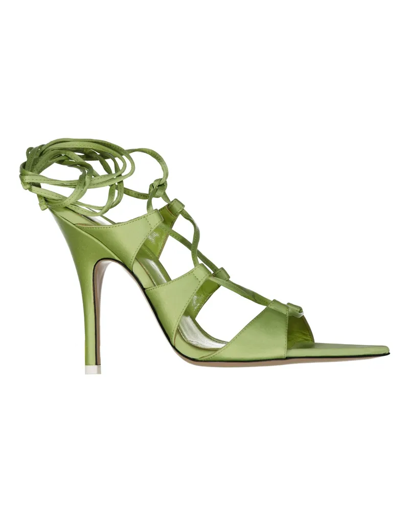 ATTICO Der Attico Reneè Satin Sandalen Green