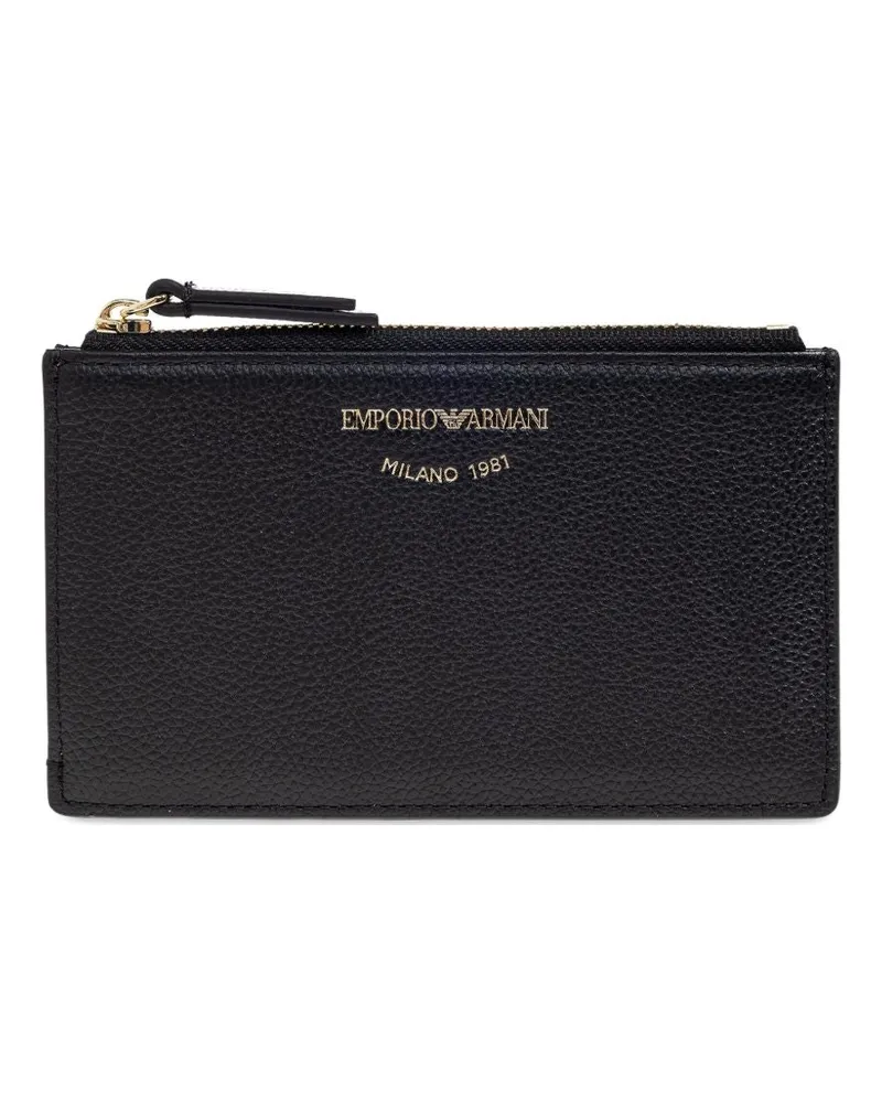 Emporio Armani Lederkartenkoffer Black