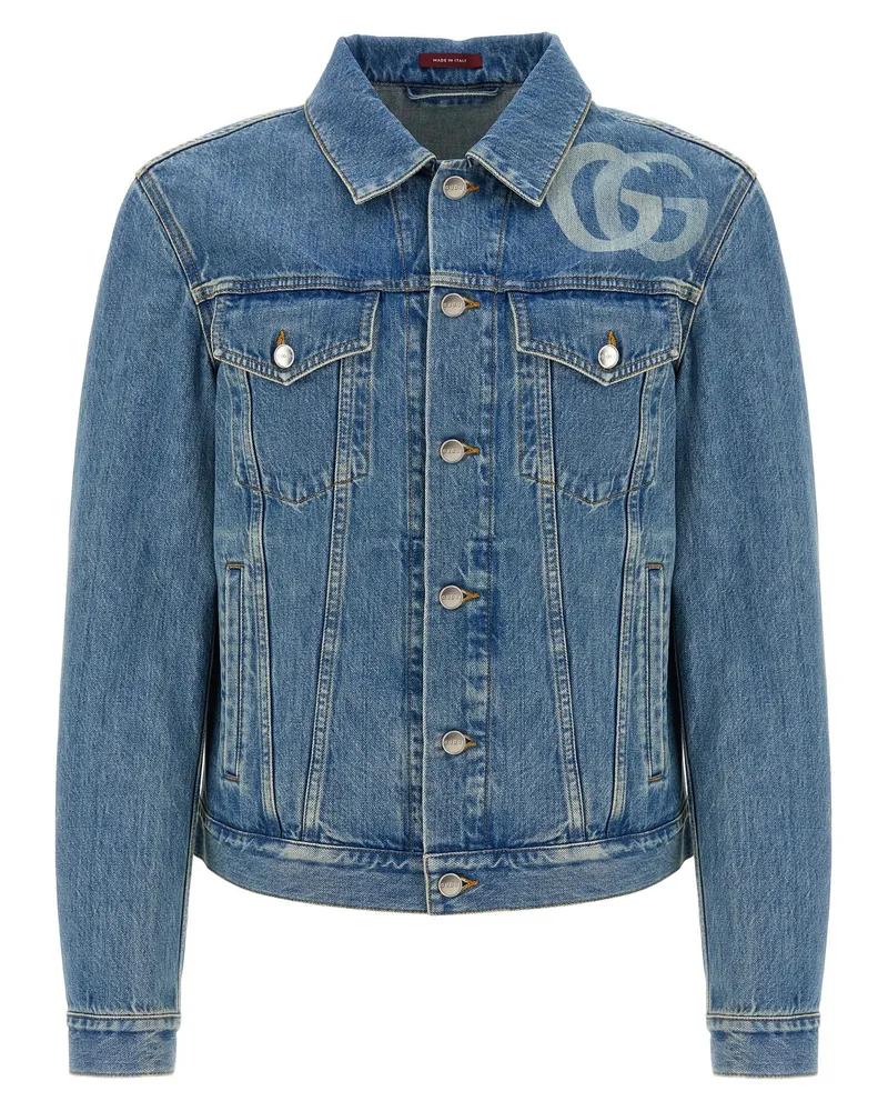 Gucci Gg Jeansjacke Blue