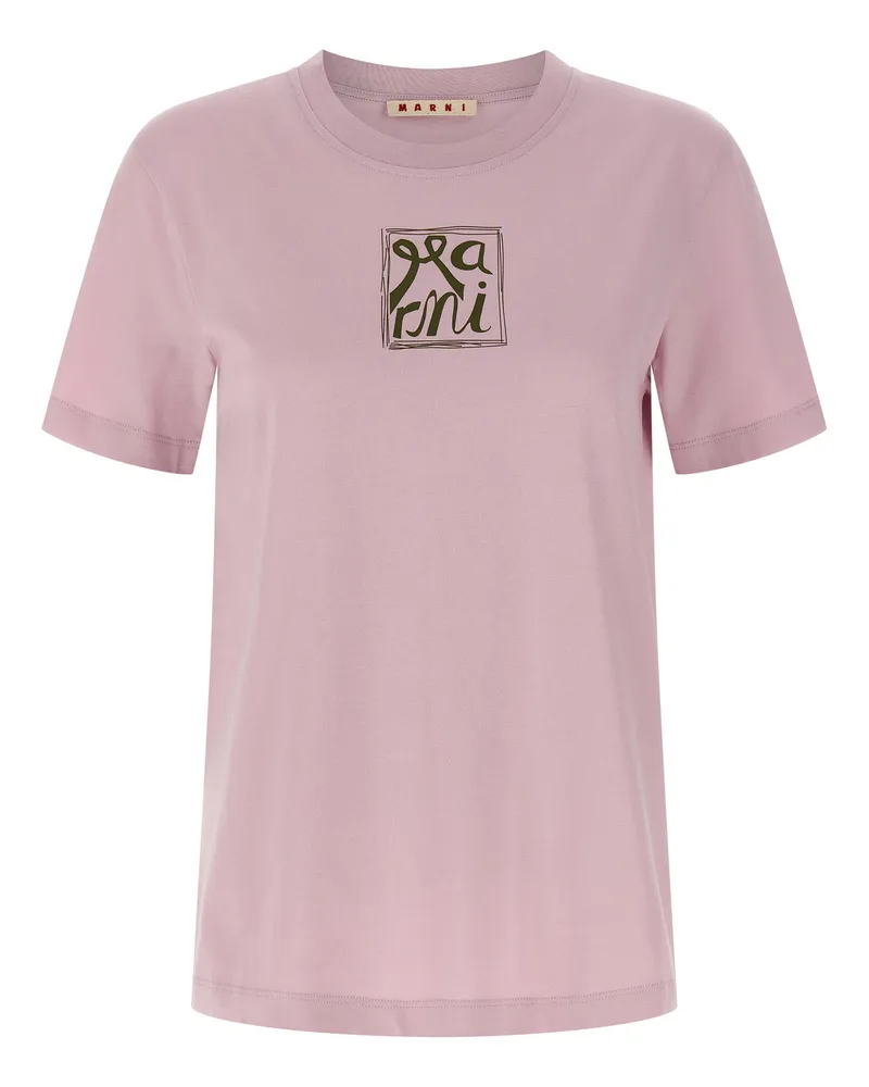 Marni bedrucktes T-Shirt Pink