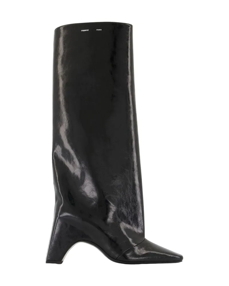 COPERNI Kaktusbrückenstiefel  Leder schwarz Black