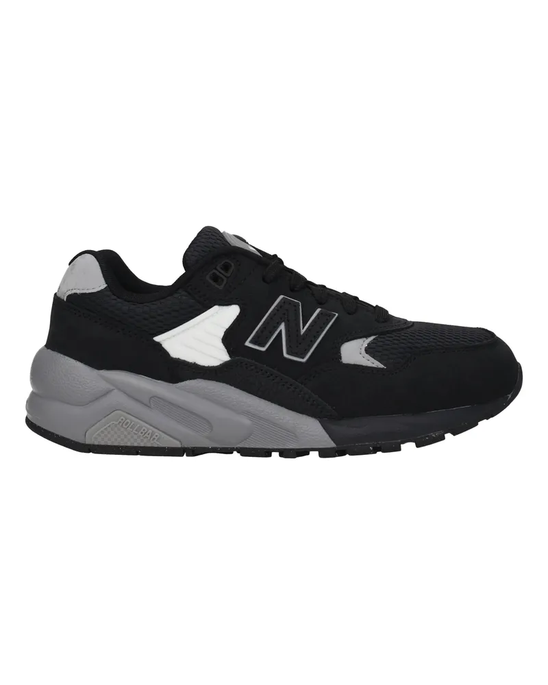 New Balance Sneakers 580 Damens Wildleder Schwarz/Silber -