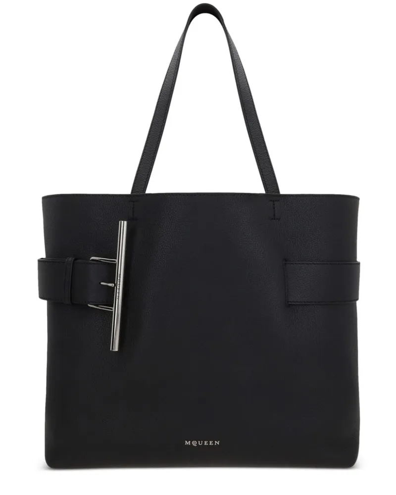 Alexander McQueen Alexander Mc Queen T Bar Leder Tasche Tasche Black