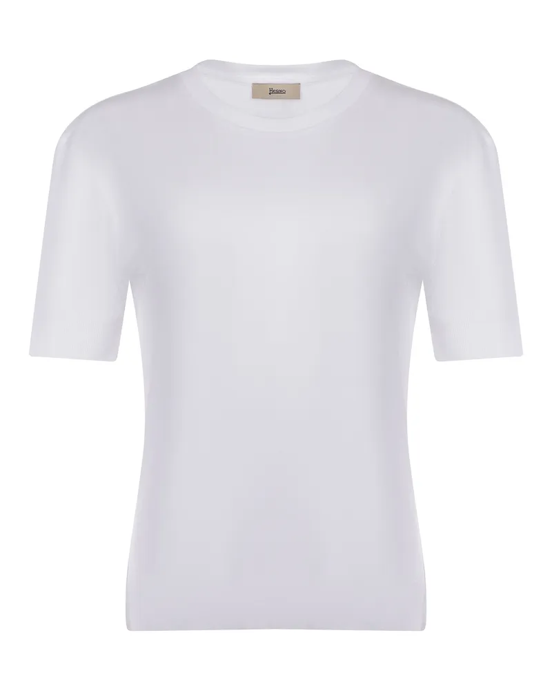 Herno Pullover aus einer Baumwollmischung White