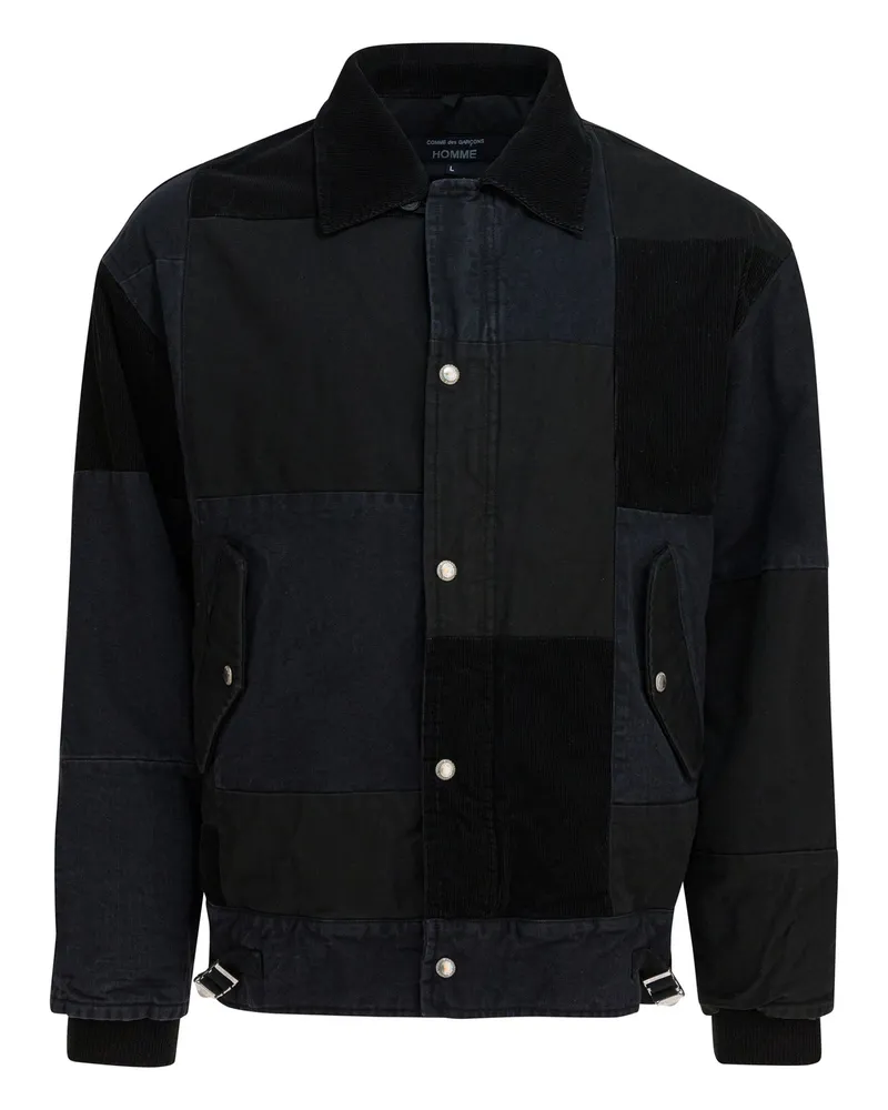 Comme des Garçons Jacke von  mit Ton-in-Ton-Patchwork Black