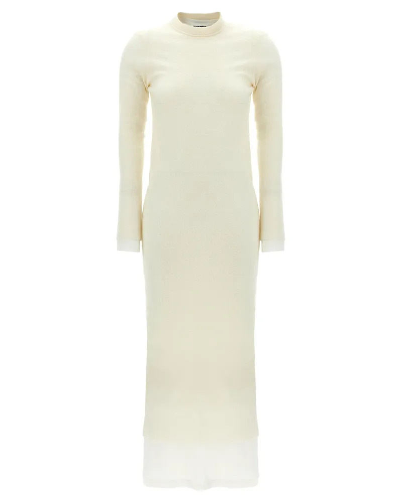 Jil Sander Jil Schleiferkleid mit Petticoat White