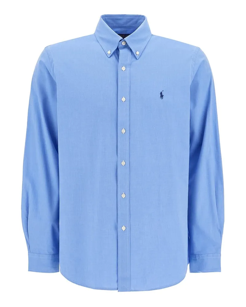 Ralph Lauren Custom Fit Cotton Stretchhemd Blue
