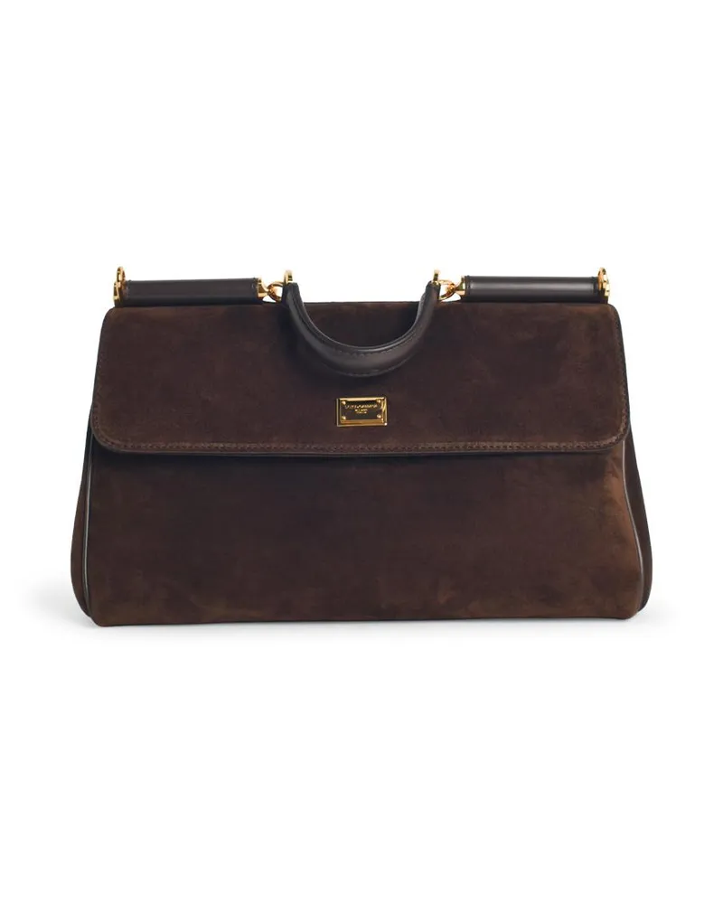 Dolce & Gabbana Sizilien 'Ebenholz Lear Tasche Brown