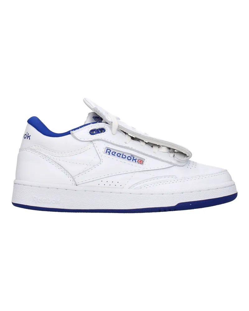 Reebok Club C Herrens Ledersneaker Weiß/Elektrisches Blau -