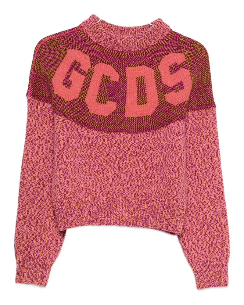 GCDS Pullover mit -Logo Coral