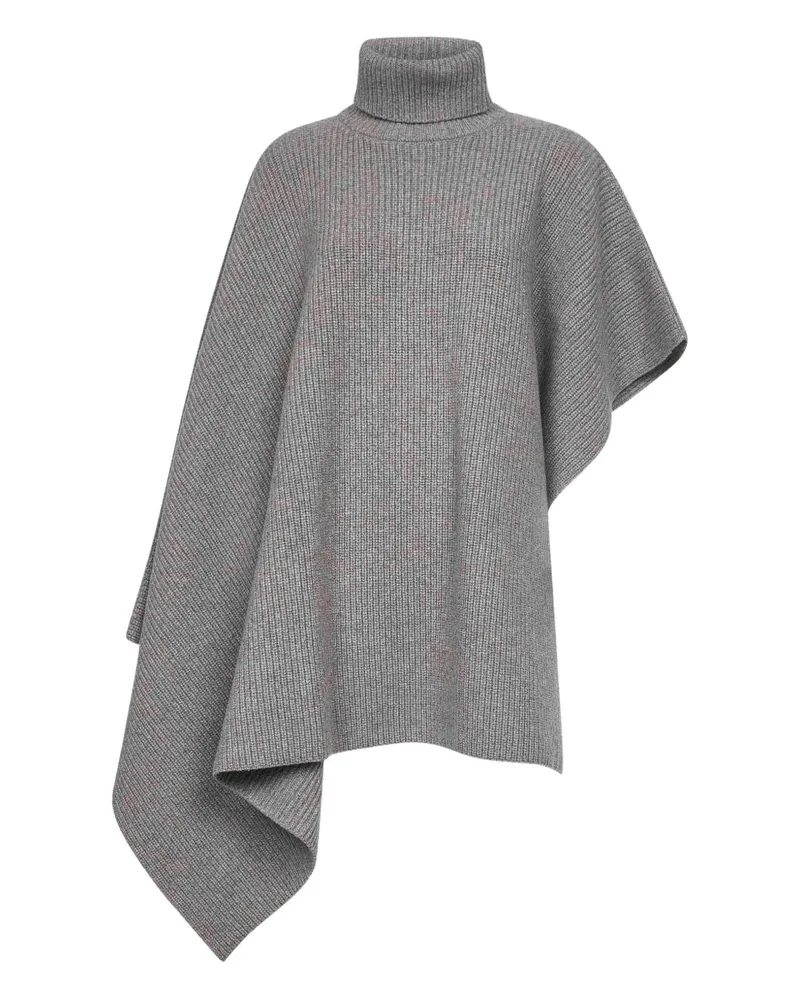 Stella McCartney Wolle und Kaschmir -Mischung Poncho Grey
