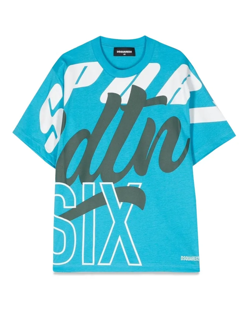 Dsquared2 überall über Logo T -Shirt Azure