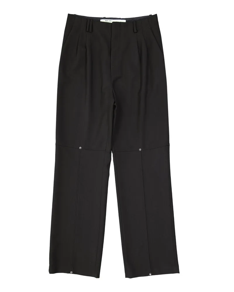 OFF-WHITE Aus weiße Baumwollhosen aus weiß Schwarz