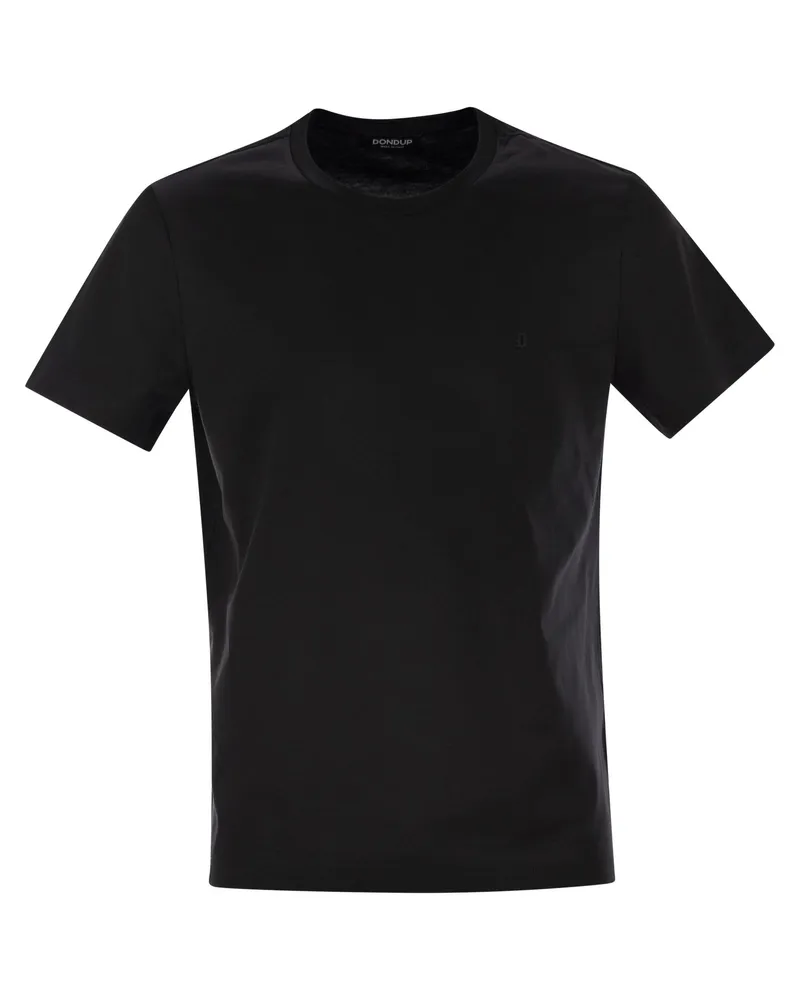 Dondup Baumwoll -T -Shirt mit Logo Black