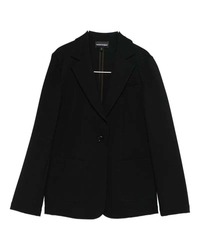 Emporio Armani Interlock-Jersey-Blazer Black