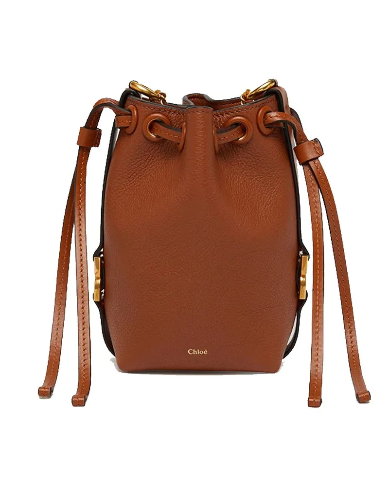 Chloé Chloé Micro Marcie Bucket -Tasche Brown