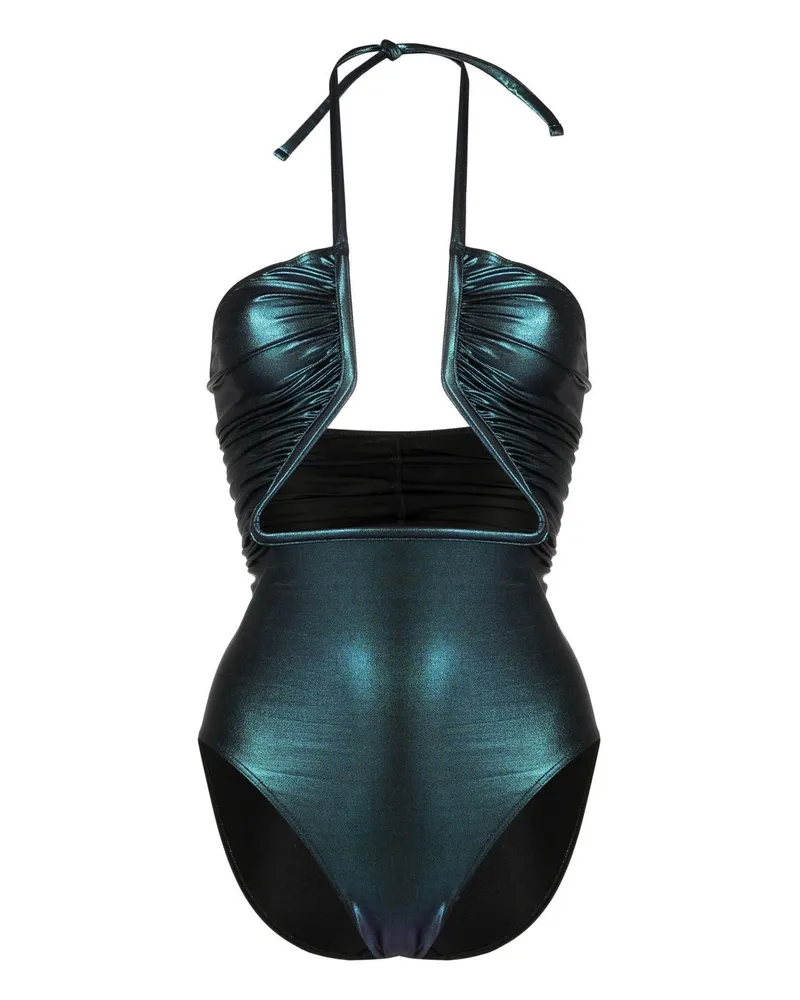 Rick Owens Irisierender Badeanzug Green
