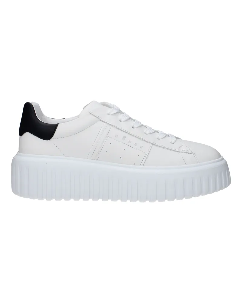 Hogan Sneakers H Stripes Damens Leder Weiß/Schwarz -