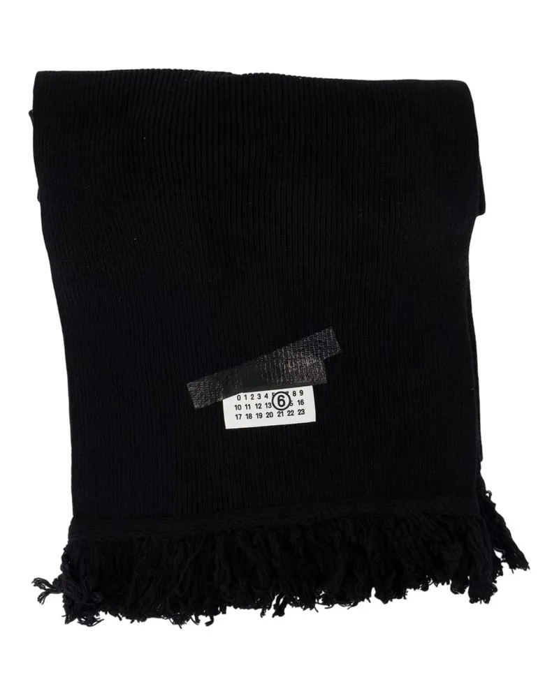 Maison Margiela Schal  Wolle schwarz Schwarz