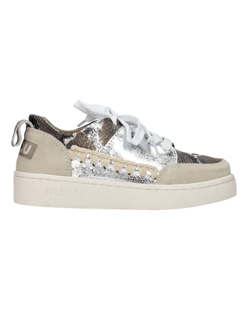 Mou Sneakers Frauen Ledergrau/Silber -