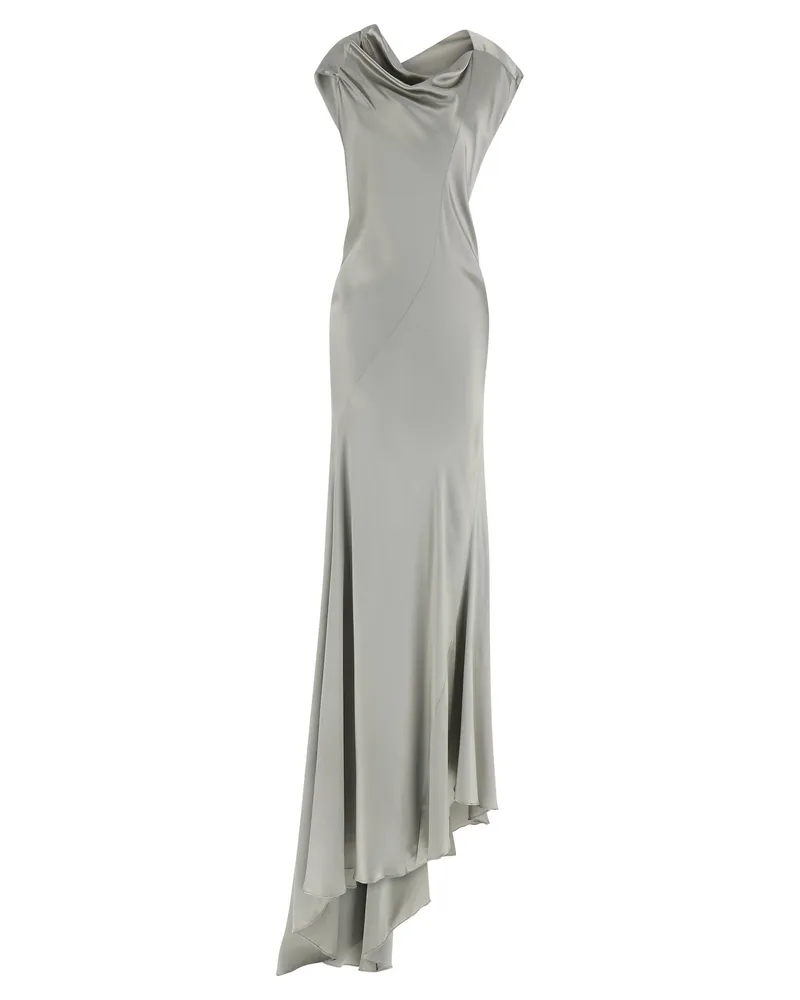 Alberta Ferretti Satin -Kleid Gray