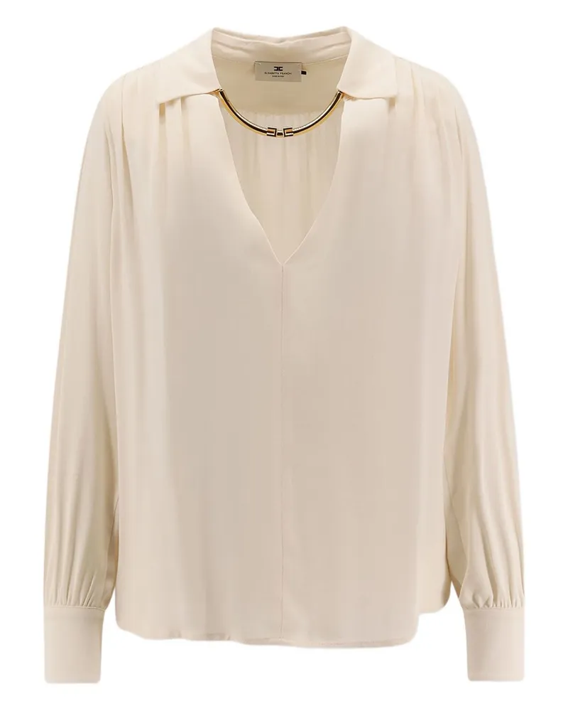 Elisabetta Franchi gegen Nackenbluse White
