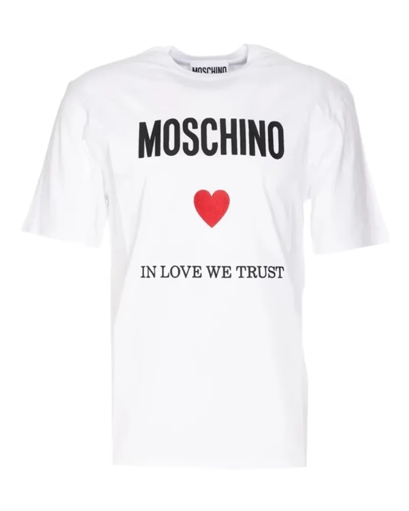Moschino Couture In Love Wir vertrauen T -Shirt White