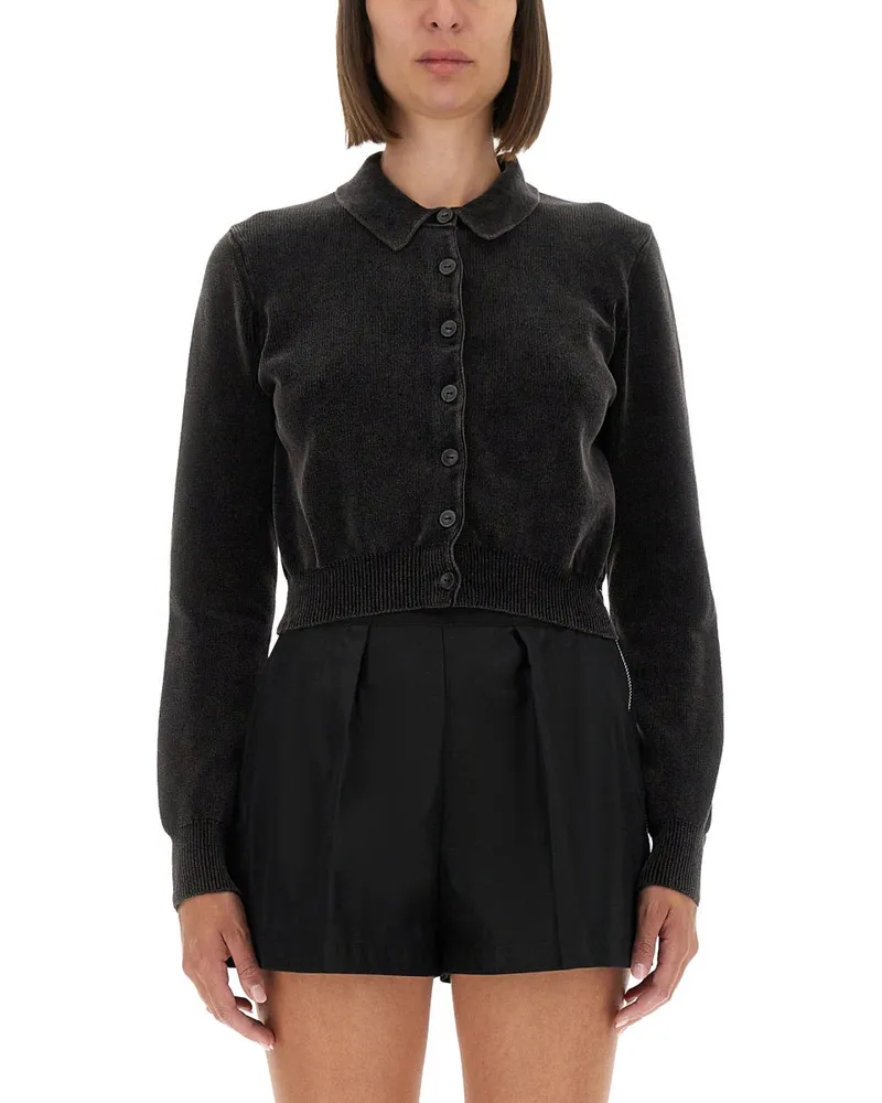 Alexander Wang Cardigan mit Kragen Charcoal