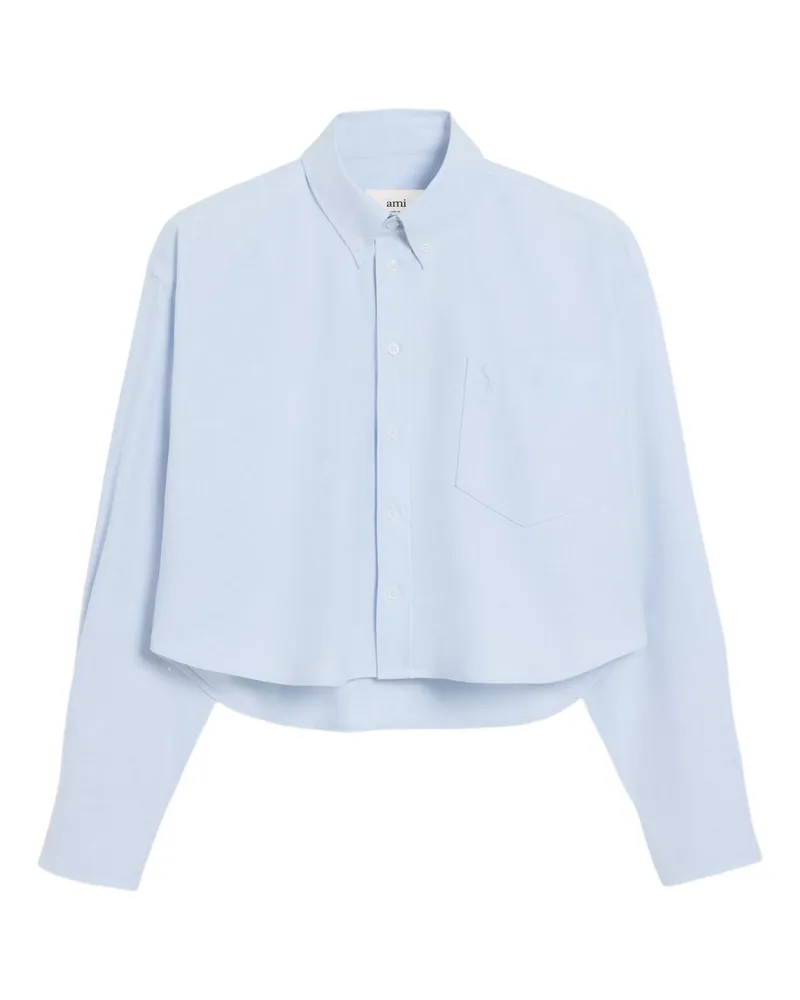 AMI Paris Cotton Cropped Hemd Clear