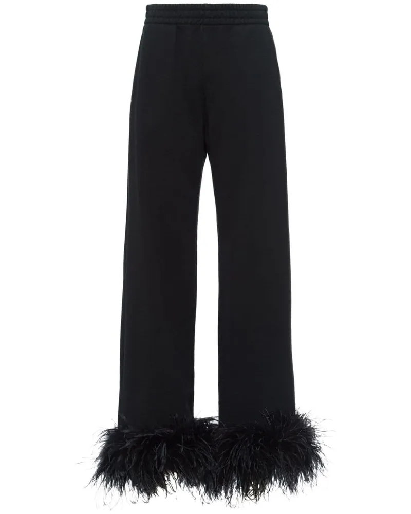 Prada gefiederte Jogginghose Black