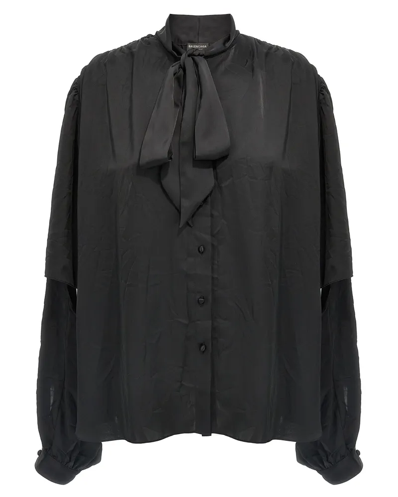 Balenciaga Double Sleeve“-Hemd Black