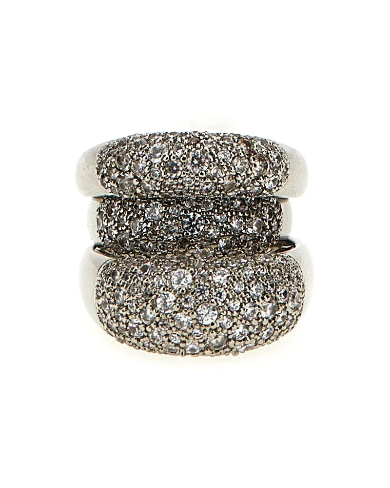 PANCONESI Blase Solar Crystal' Ring Silver