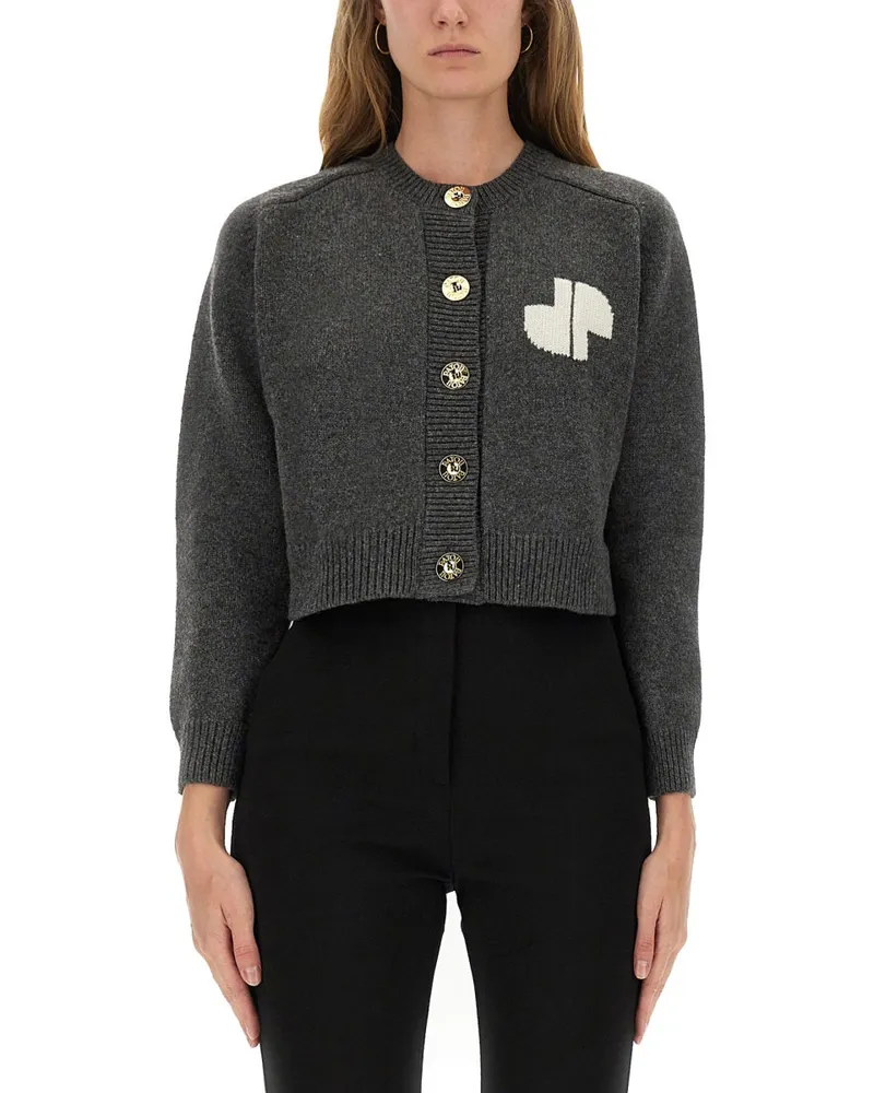 Patou Cardigan mit Logo Grey