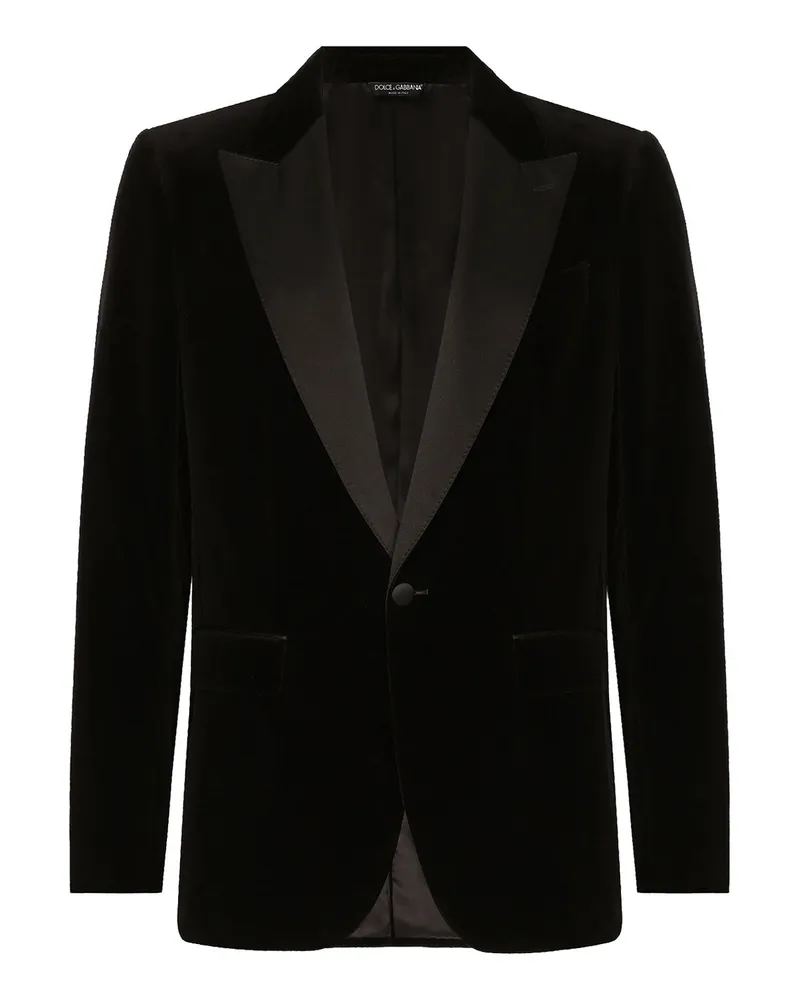 Dolce & Gabbana Tuxedo Samtjacke Black
