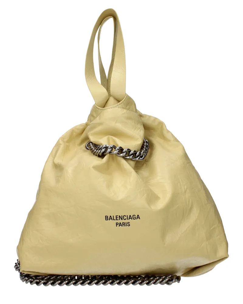 Balenciaga Damens Gelbe Umhängetaschen aus Leder -