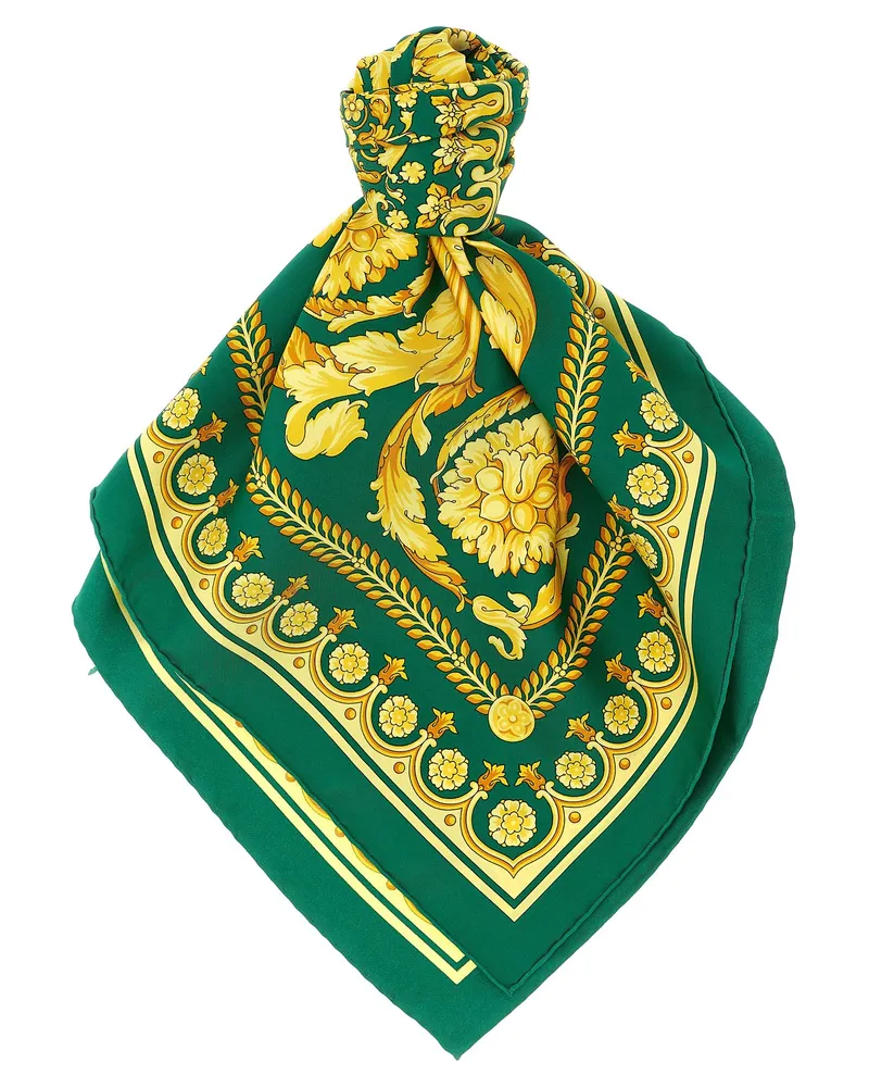 Versace Großer „Barock“-Schal Green