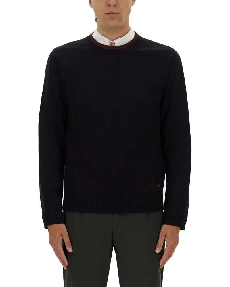 Paul Smith PS von Paul Smith Shirt mit gesticktem Logo Blue