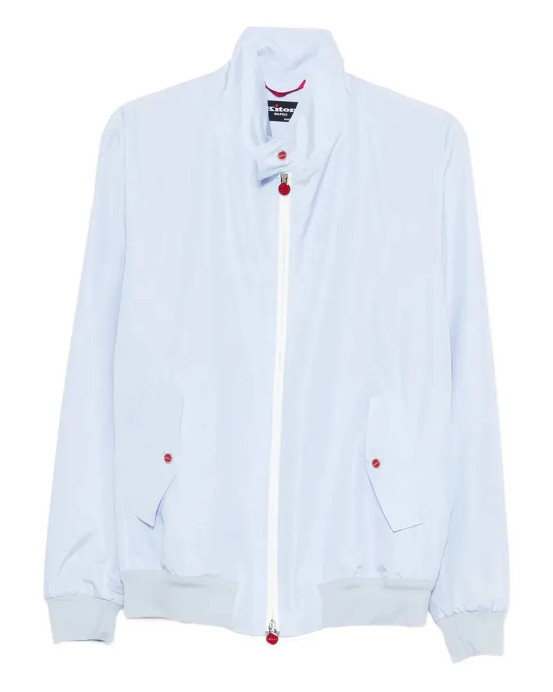 Kiton Jacke mit Reißverschlusstasche Azzurro