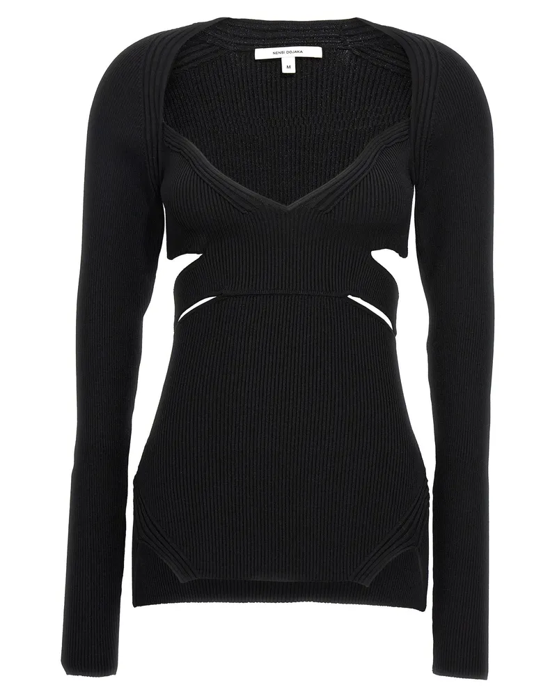 Nensi Dojaka schnitt Pullover aus Black