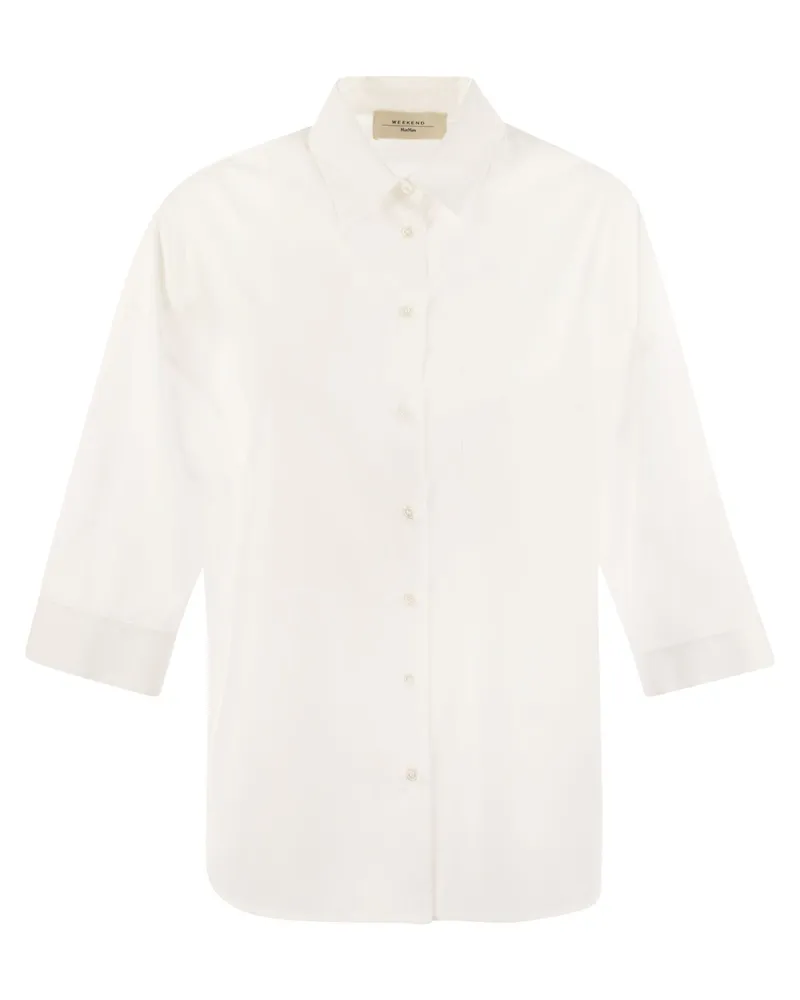 Weekend Max Mara Giralda Weiches Popeline-Hemd White