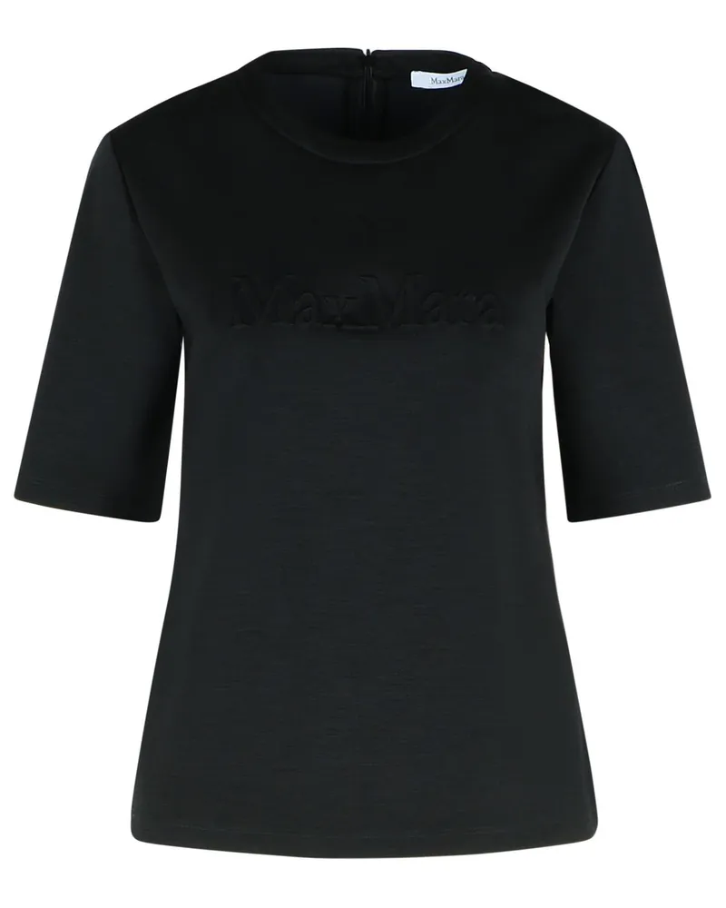 Max Mara Peter' schwarzes Woll -T -Shirt Black