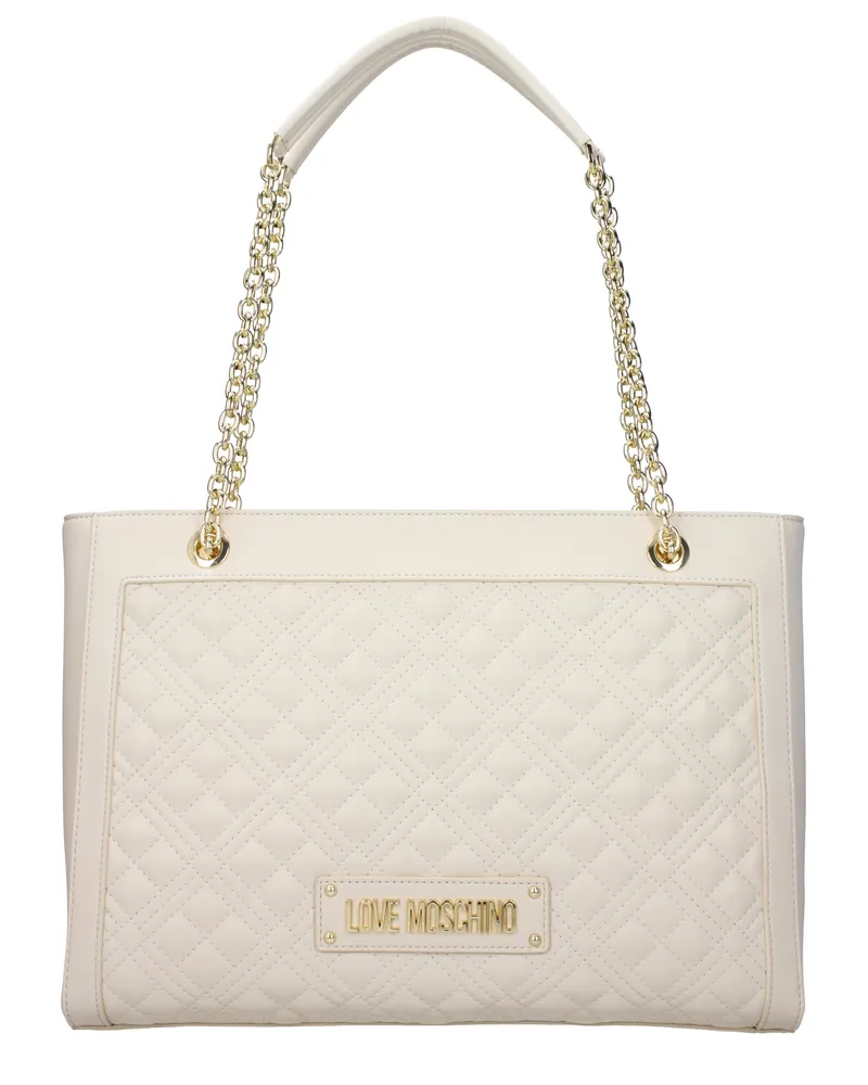 Moschino Damens Umhängetaschen Polyurethan Beige/Elfenbein -