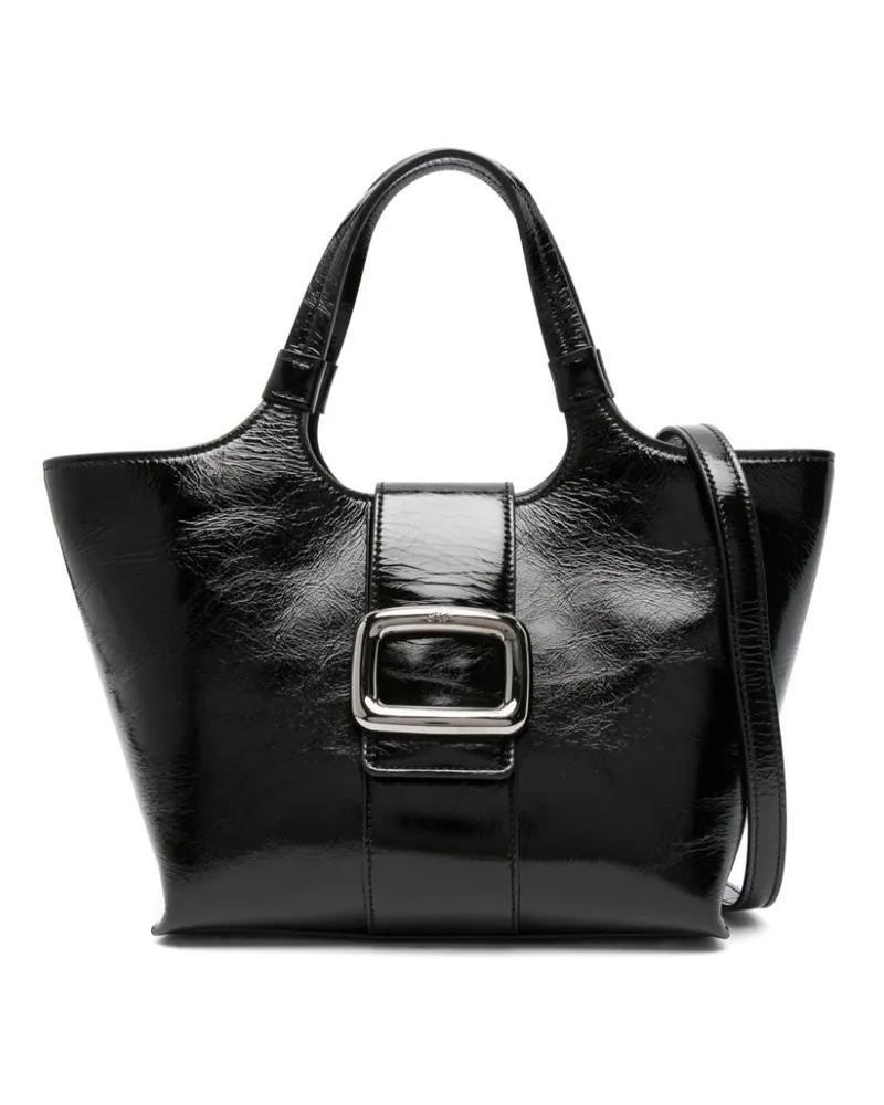 Roger Vivier Grand Vivier Choc Leder Mini -Tasche Black